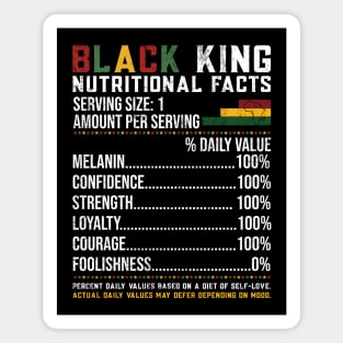 Black King Nutritional Facts Magnet